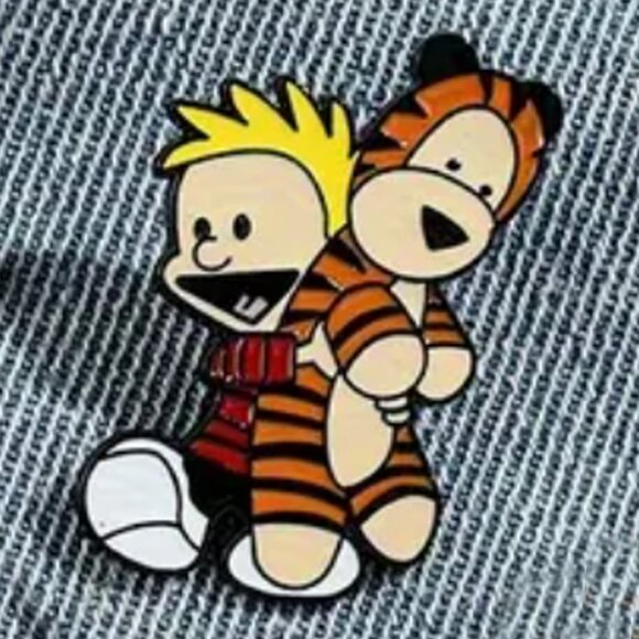 Calvin & Hobbes Cartoon Collectible Enamel Pin NEW!  Hobbes Stuffie 835 - Picture 2 of 6